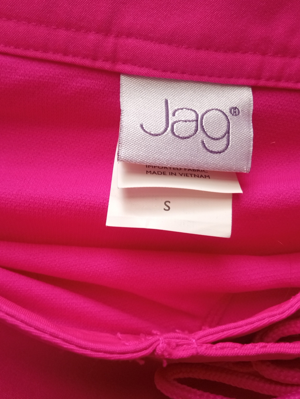 Jag Hot Pink Swim Shorts with White Tag Detail - Picture 2 of 4